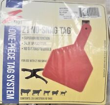 Z Tags No-snag Blank Cow Id Ear Tags Red 25 Ct (25 Count, Red)