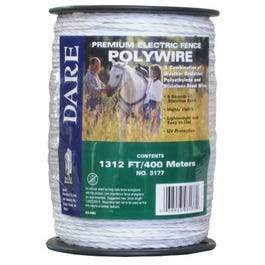 Electric Fence Wire, White, 1,312-Ft.